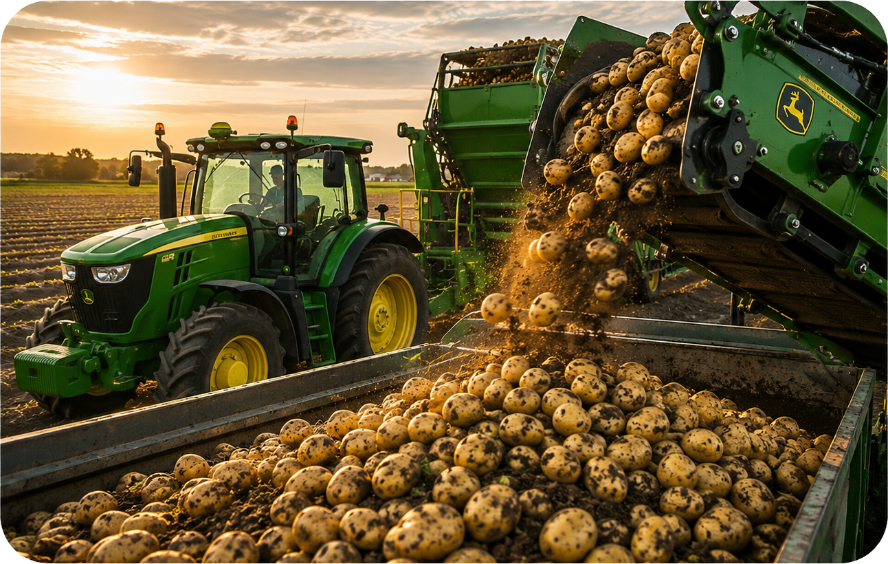 Potato harvest on Alex Tiede Farms